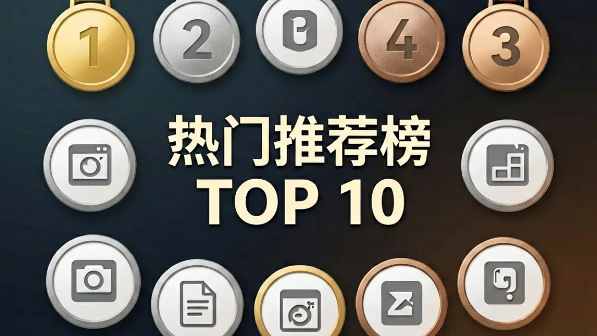 成人免费网站热门推荐榜单封面，展示多个主流平台图标与排名数字